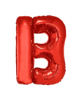 Ballon aluminium lettre B rouge - 102 cm