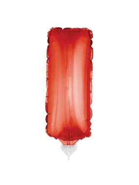 Ballon Aluminium rouge lettre -I- 41 cm