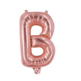 Ballon mylar lettre B rose gold 40cm