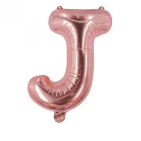 Ballon mylar lettre J rose gold 100cm
