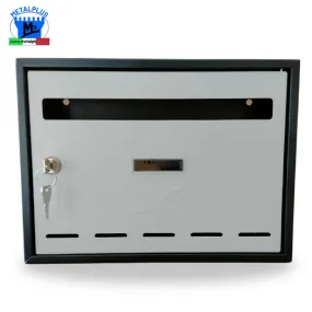 BTE A LETTRE NOIR/BLANC 325X240X60MM METAPLUS ITALY 