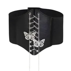 Ceinture corset avec chane papillons, modèle Molly